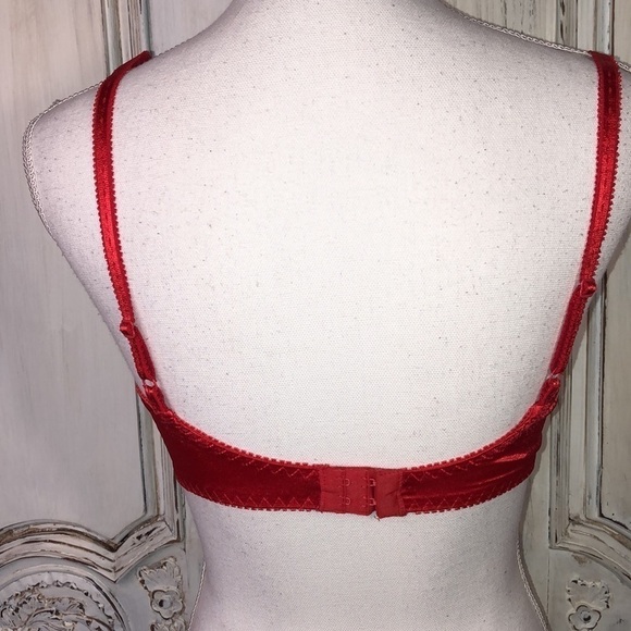 Partners Intimates Red and Black Underwire Lightly Padded Bra Size 36 C - Picture 5 of 9